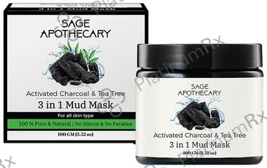 Sage Apothecary Activated Charcoal & Tea Tree 3 In 1 Mud Mask