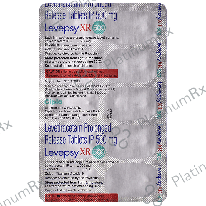Levepsy XR 500mg Tablet 10s