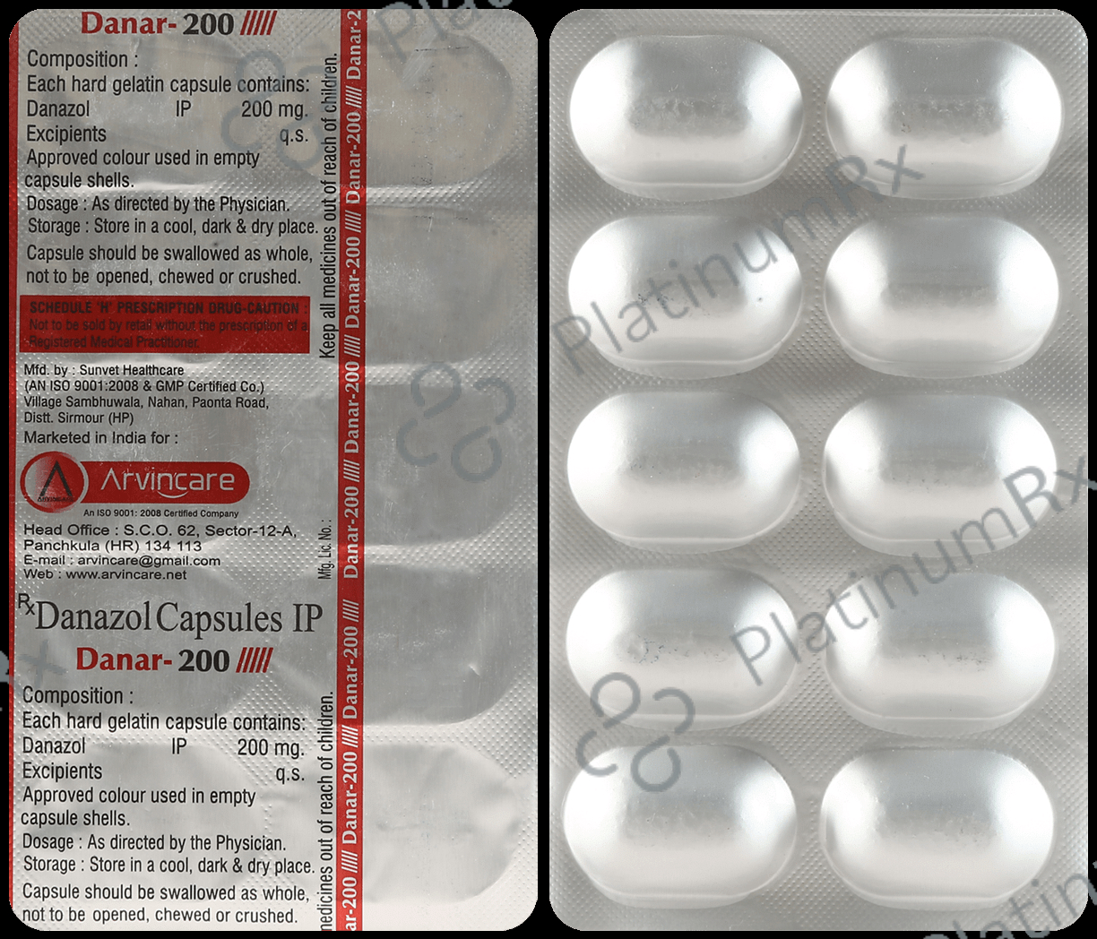 Danar 200mg Capsule