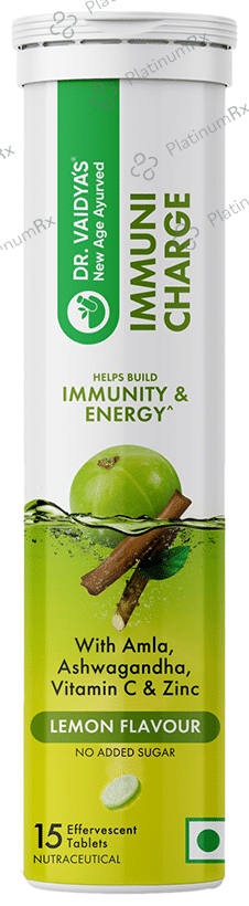 Dr. Vaidya's Immuni Charge Effervescent Tablet (15 Each) Lemon