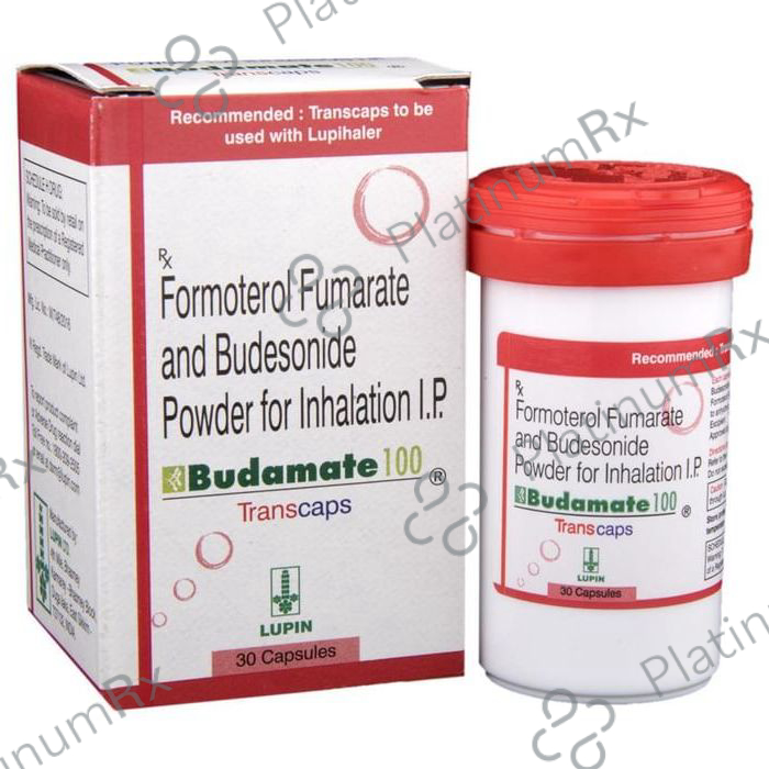 Budamate 100/6mcg Transcaps 30s