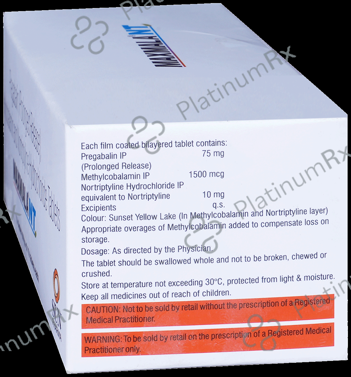Maxmala NT 75mg/10mg/1500mcg Tablet