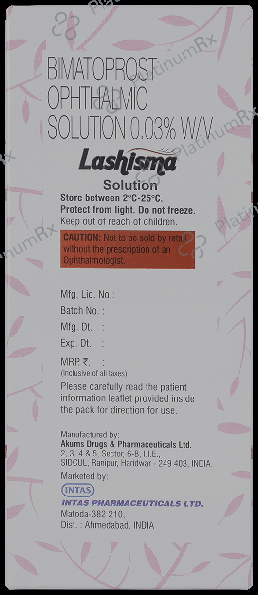 Lashisma 0.03% Ophthalmic Solution 3ml