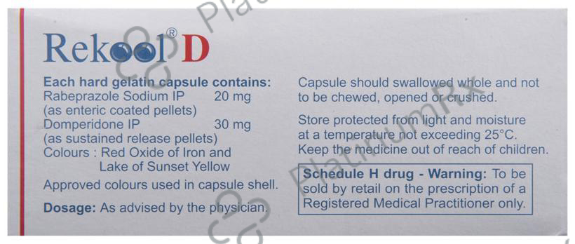 Rekool D 30/20mg Capsule SR 15s