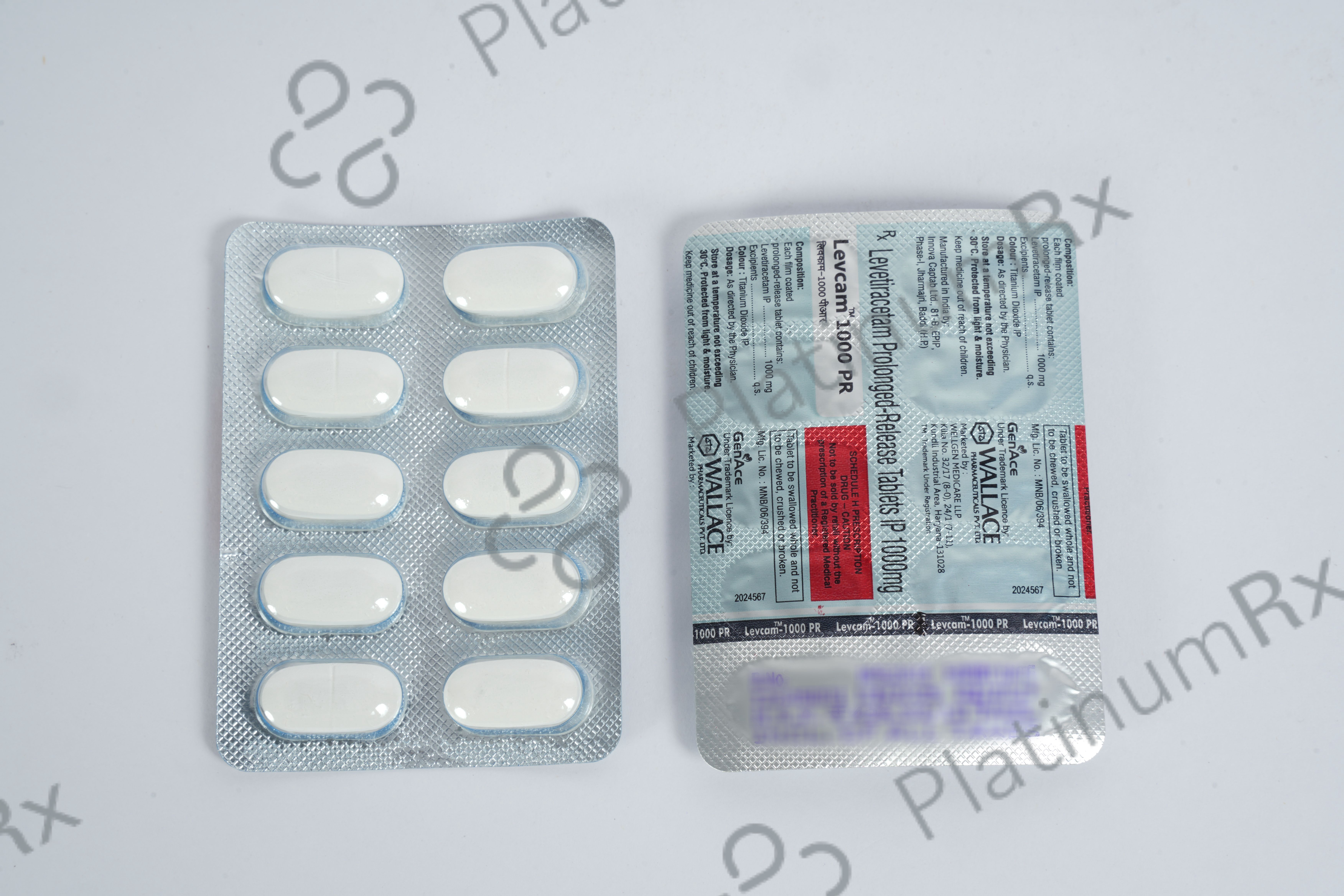 Levcam 1000mg PR Tablet 10s