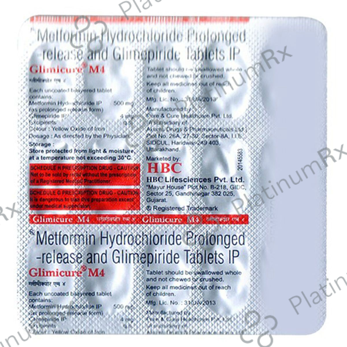 Glimicure M 4/500mg Tablet 10s