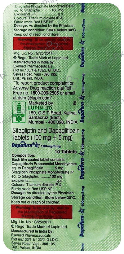 Dapaturn-S 5mg/100mg Tablet