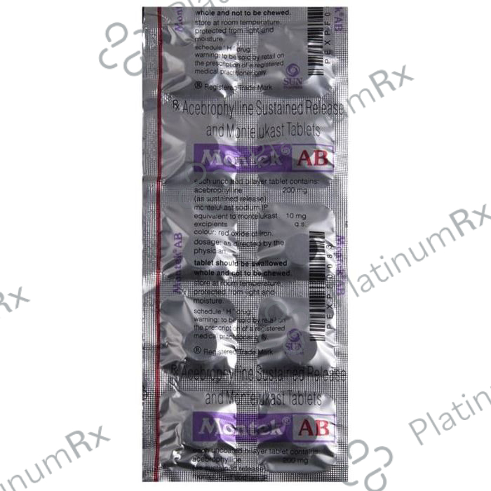 Montek Ab 200/10mg Tablet 10s