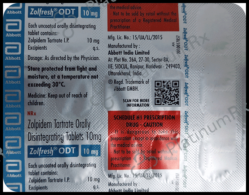 Zolfresh ODT 10mg Tablet