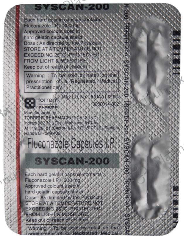 Syscan 200mg Capsule 4s