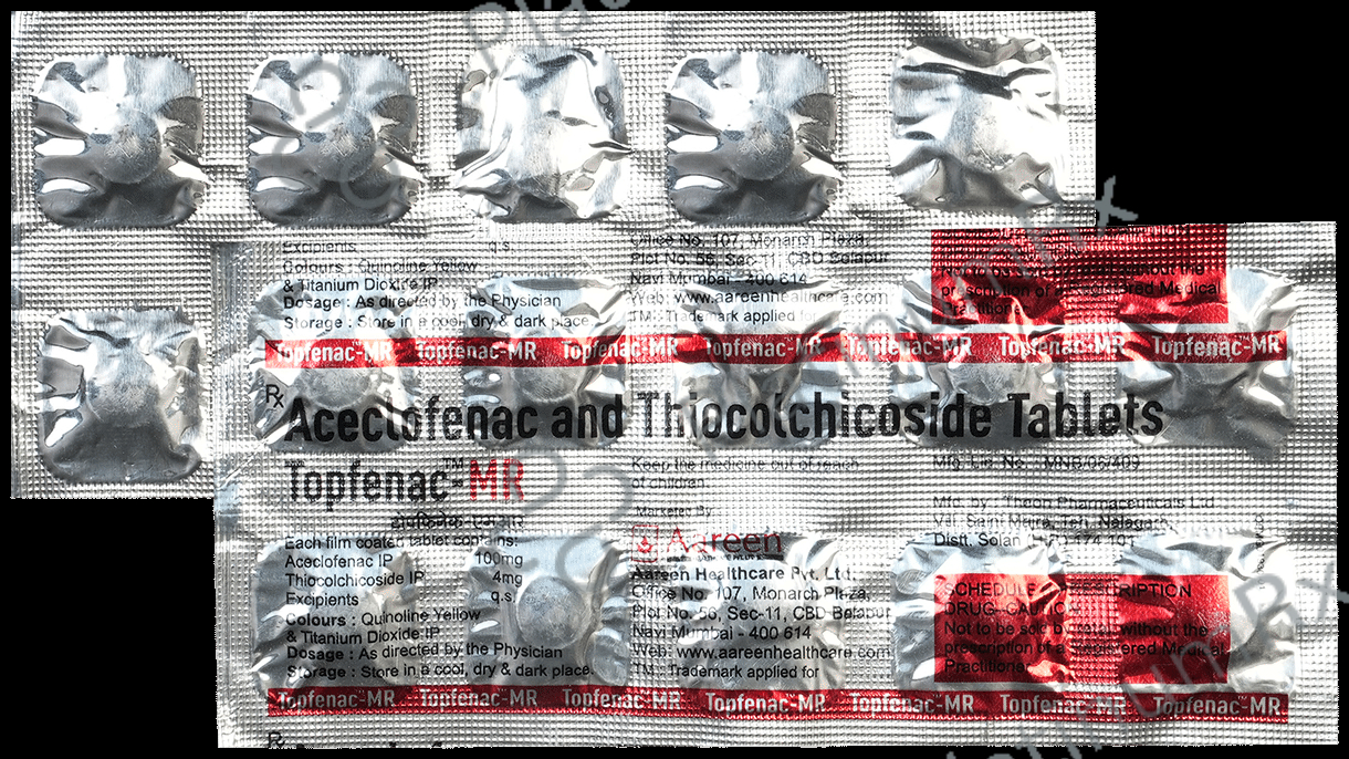 Topfenac MR 100mg/4mg Tablet