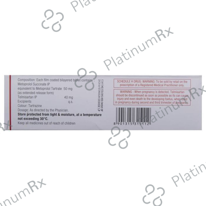 Telsar Beta 50 Tablet ER 10 tablets