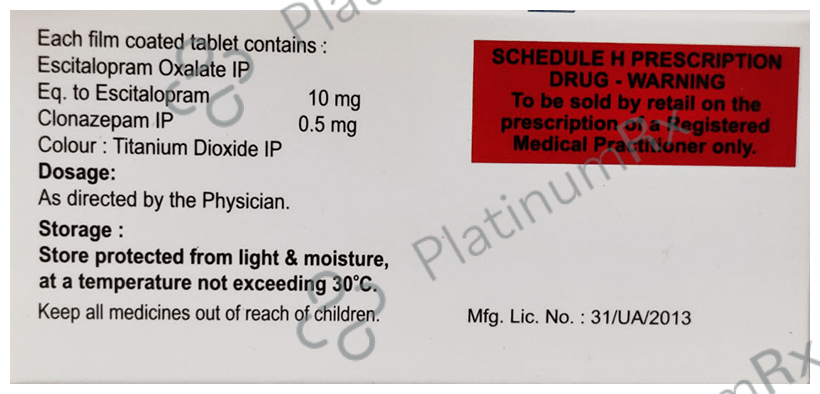 Esitamat Plus 0.5mg/10mg Tablet