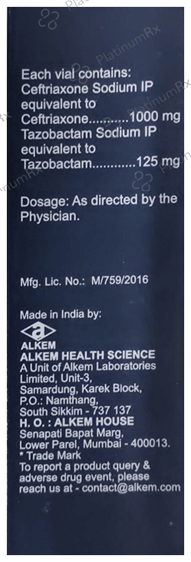 Xone XP 1000mg/125mg Injection