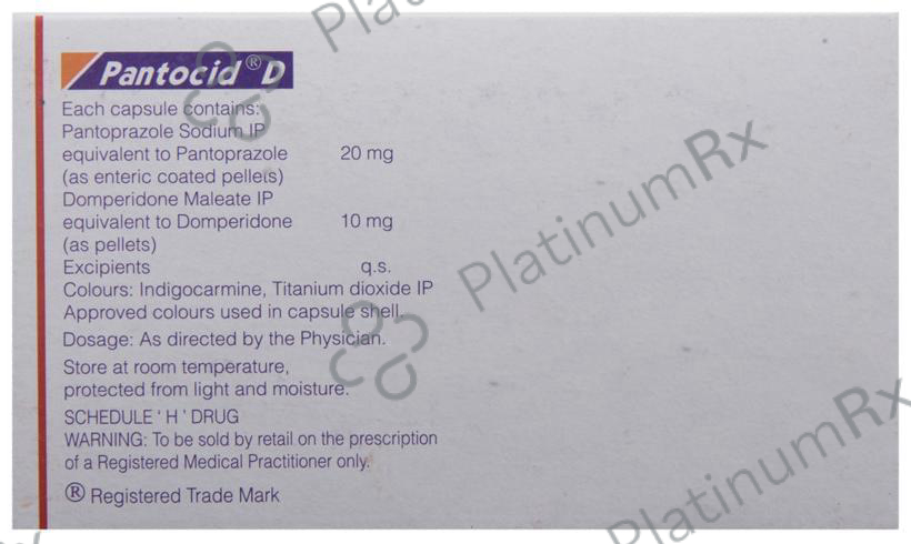 Pantocid D 10/20mg Capsule 10s