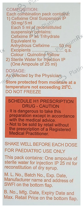 Zifi 50mg Dry Syrup 30ml