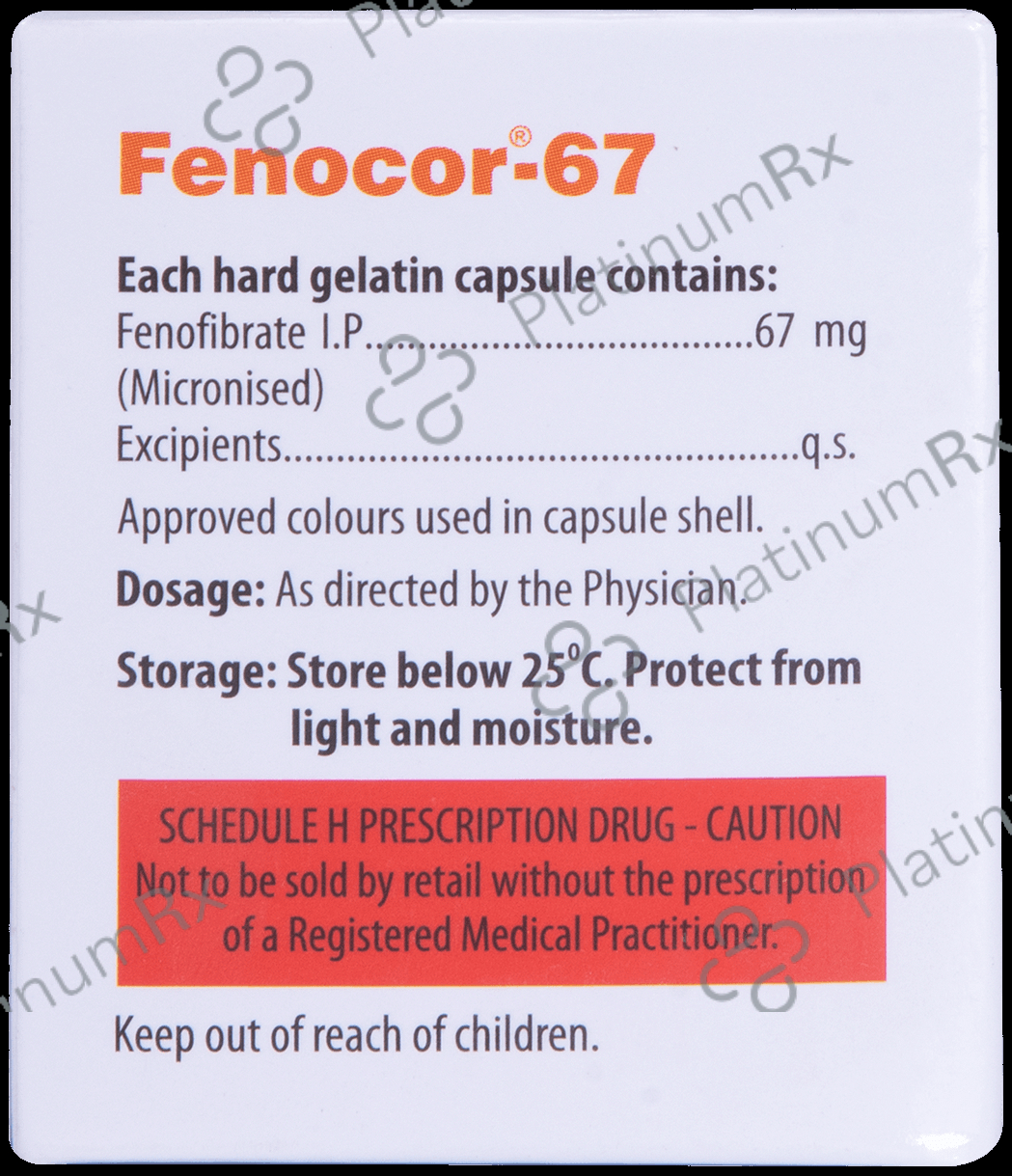 Fenocor 67mg Capsule 10s