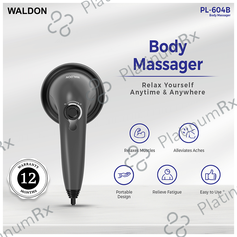 Waldon PL-604B Electric Handheld Manipol Full Body Massager Black