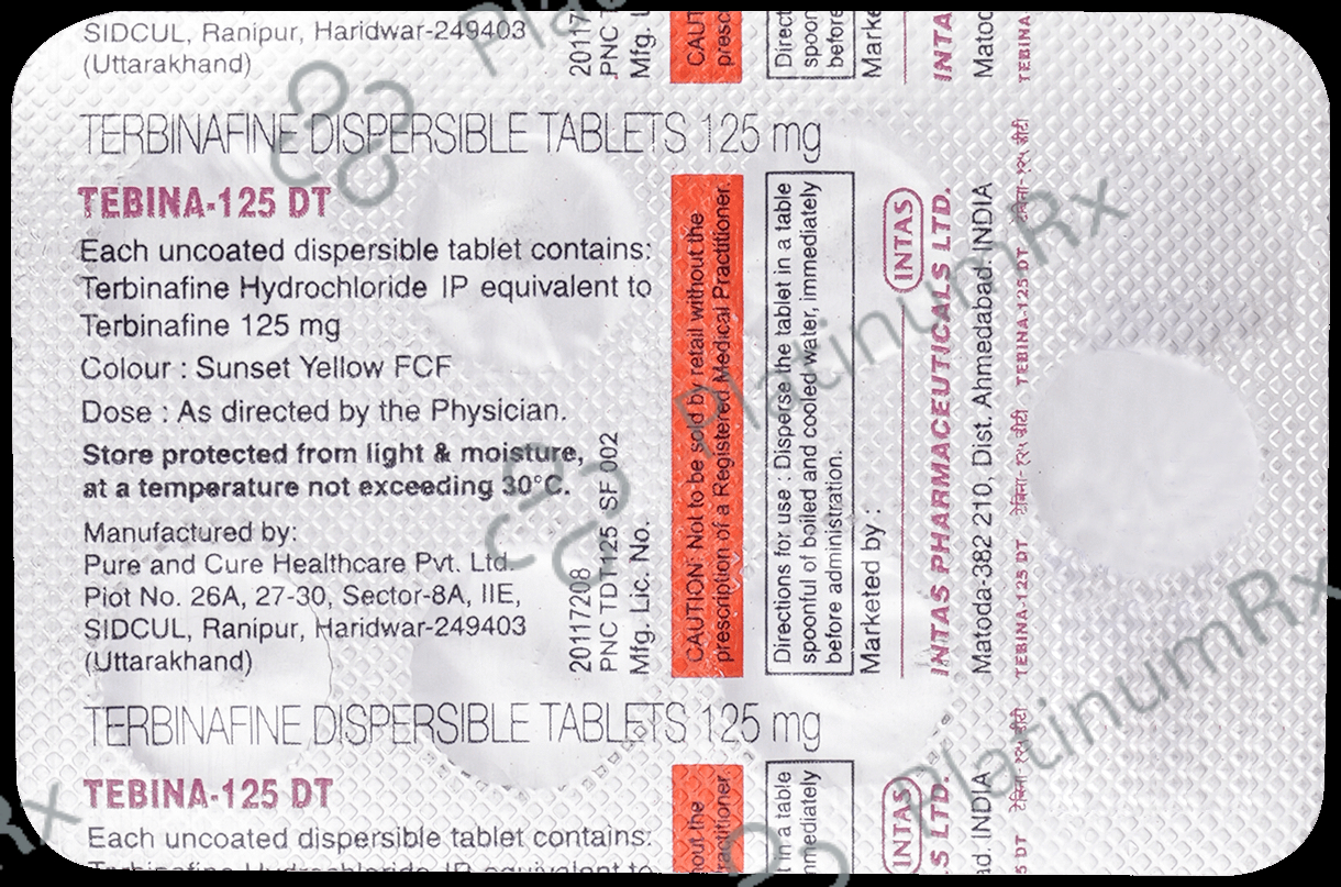 Tebina 125mg Tablet DT