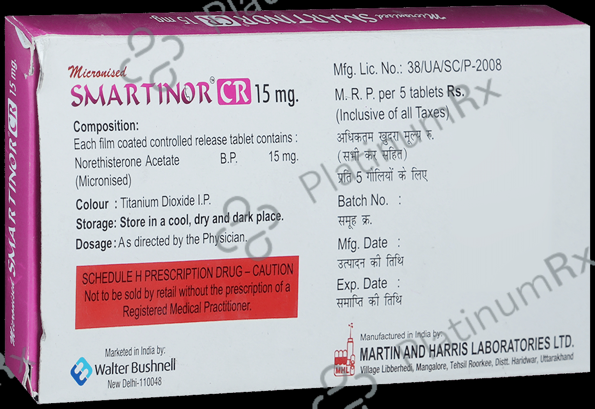 Smartinor CR 15mg Tablet 5s