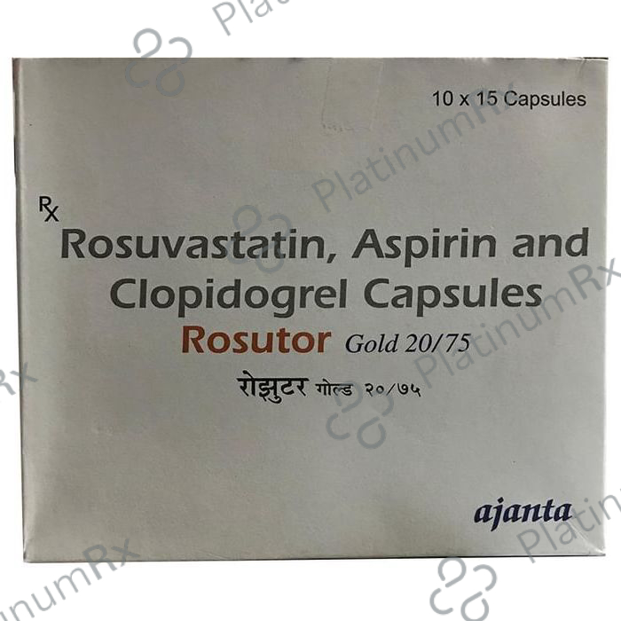 Rosutor Gold 20/75/75mg Capsule 15s