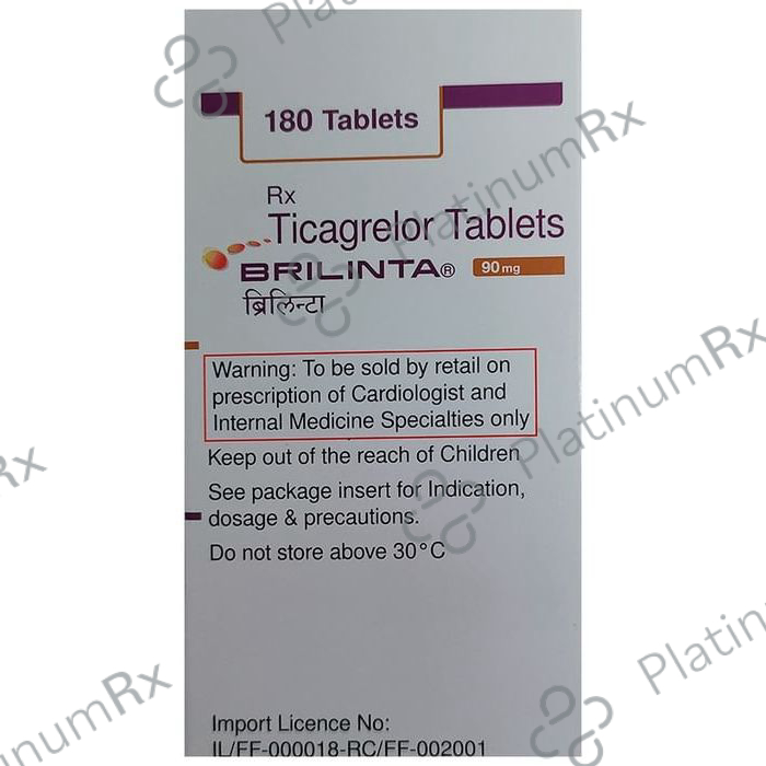 Brilinta 90mg Tablet 180s