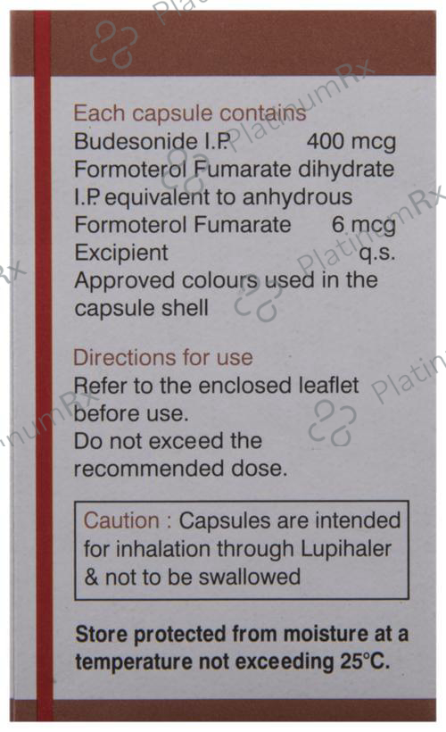 Budamate 6/400mcg Transcaps 30s