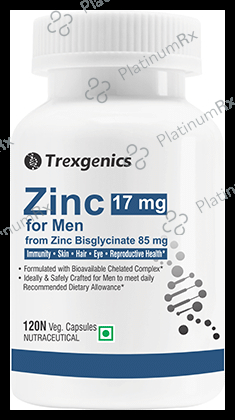 Trexgenics Zinc for Men 17mg Veg Capsule