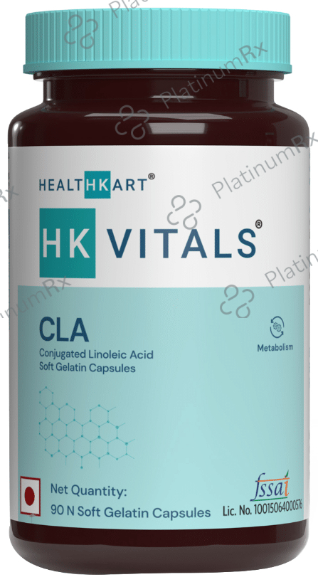 Healthkart HK Vitals CLA (Conjugated Linoleic Acid) 1000mg for Metabolism - Soft Gelatin Capsule