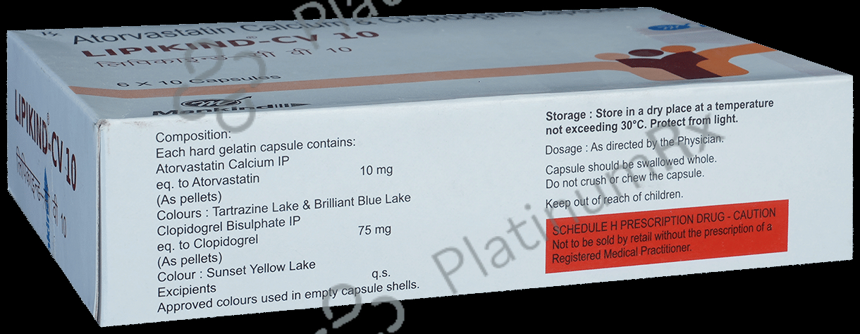 Lipikind CV 10/75mg Capsule 10s