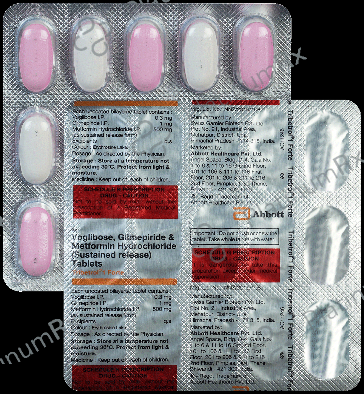 Tribetrol 1/500/0.3mg Tablet SR 15s