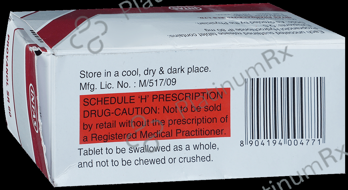 Provanol SR 80 Tablet