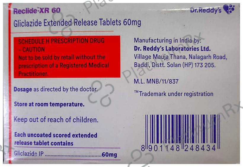Reclide XR 60mg Tablet ER 15s