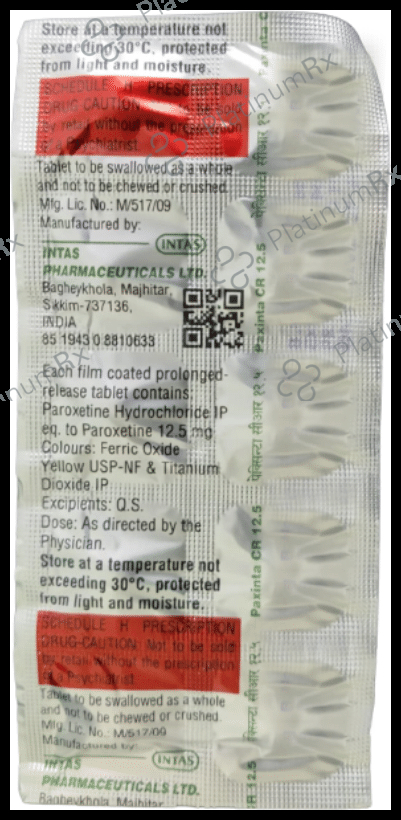 Paxinta CR 12.5mg Tablet 10s