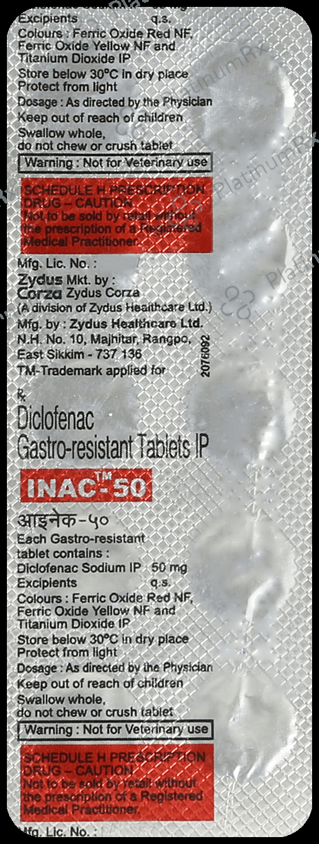 Inac 50mg Tablet 10s