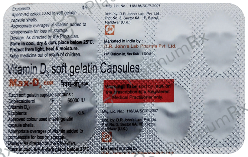 Max-D3 60K Soft Gelatin Capsule 8s