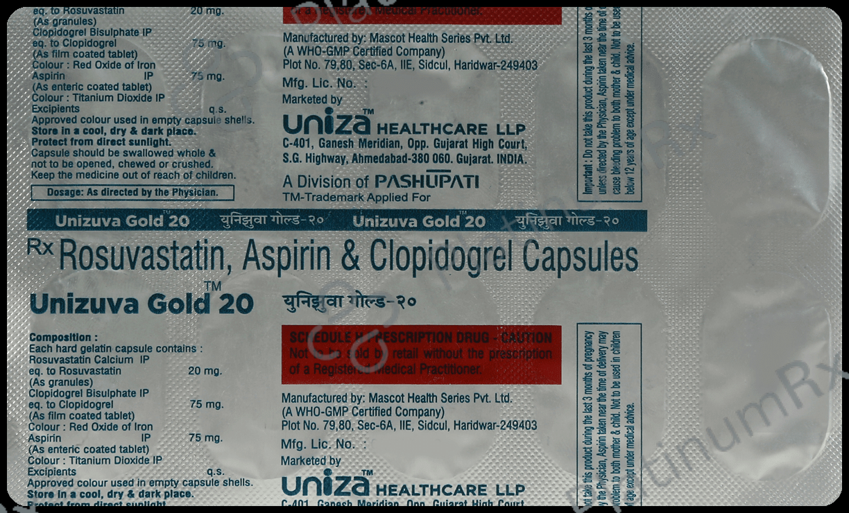 Unizuva Gold 75mg/20mg/75mg Capsule