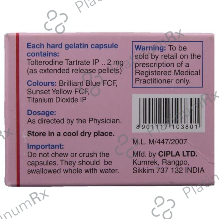 Terol LA 2mg ER Capsule 10s