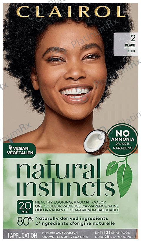 Clairol Natural Instincts Demi-Permanent Hair Dye 2 Black