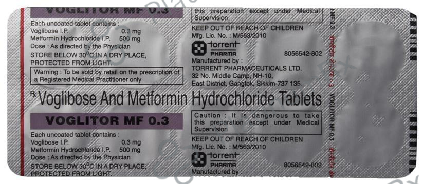 Voglitor MF 0.3 500/0.3mg Tablet 10s