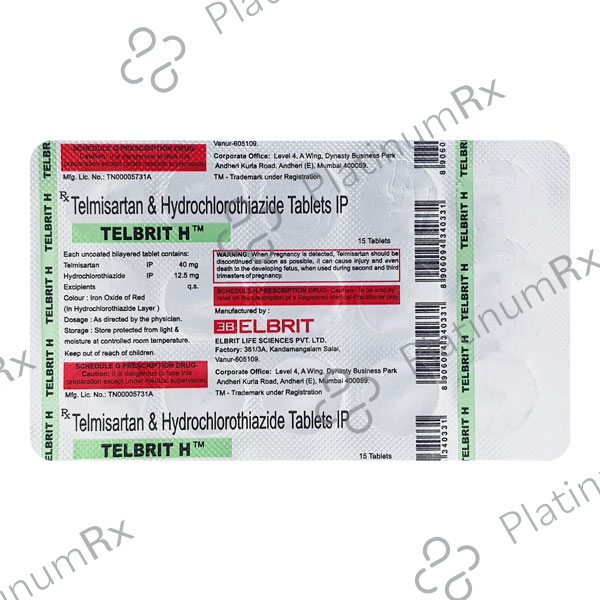 Telbrit H 40 40/12.5mg Tablet 15s