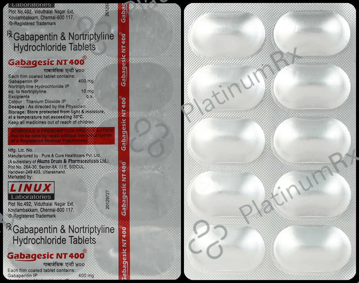Gabagesic NT 400/10mg Tablet 10s