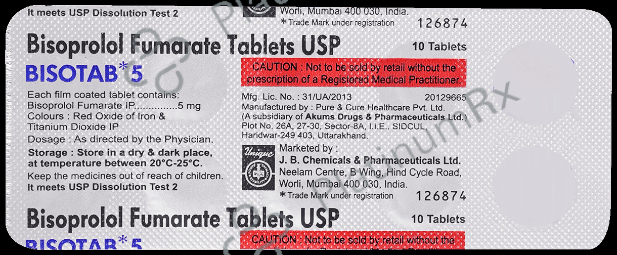 Bisotab 5mg Tablet 10s