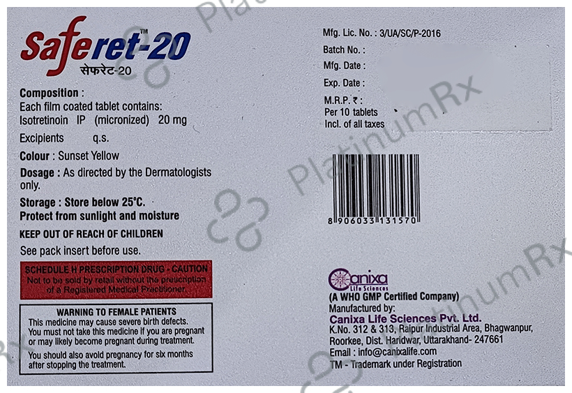 Saferet 20 Tablet 10 Tablet