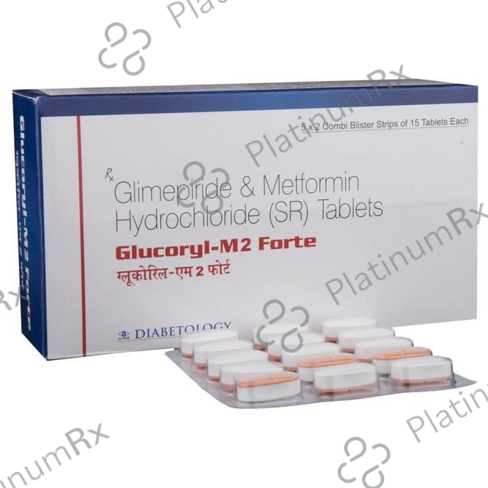 Glucoryl M 2 Forte 2/1000mg Tablet PR 15s
