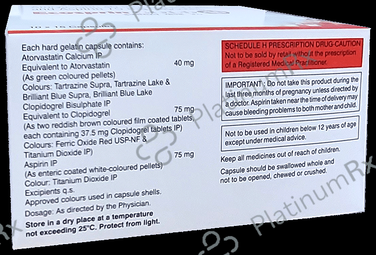 Ecosprin Gold 40/75/75mg Capsule 15s