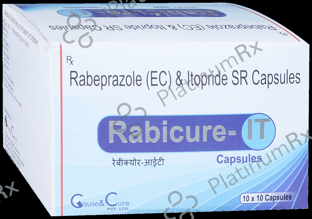 Rabicure IT 20mg/150mg Capsule 10 capsules Capsule Cause & Cure Pvt Ltd