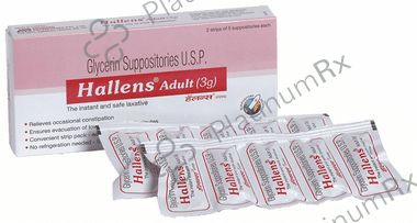 Hallens Glycerin Adult 3gm Suppository
