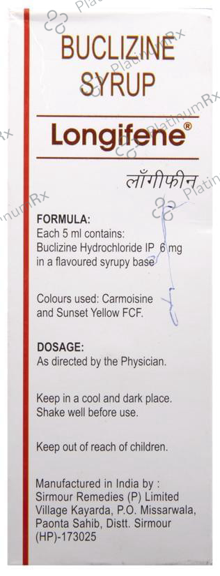 Longifene 6mg Syrup 200ml