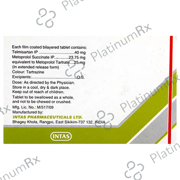 Sartel Beta 25/40mg Tablet ER 15s